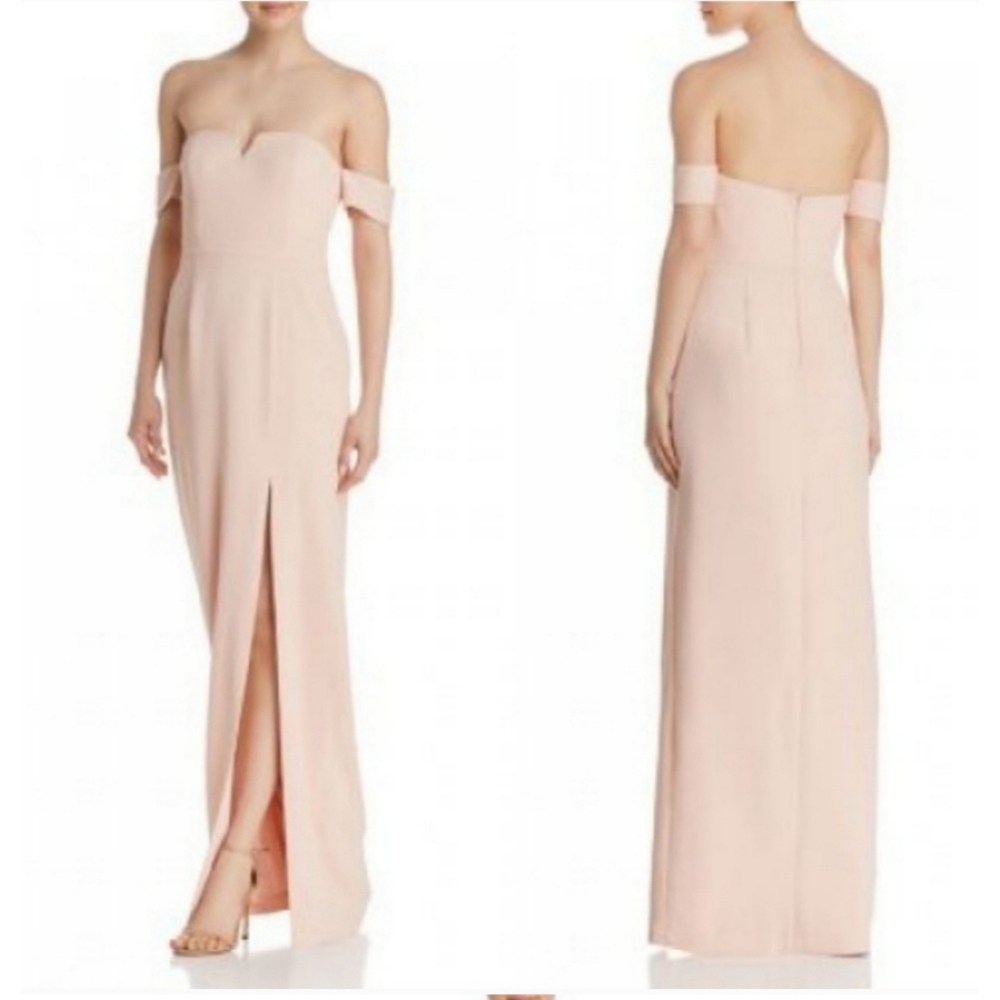 AIDAN  MATTOX OFF SHOULDER CREPE GOWN 🆕